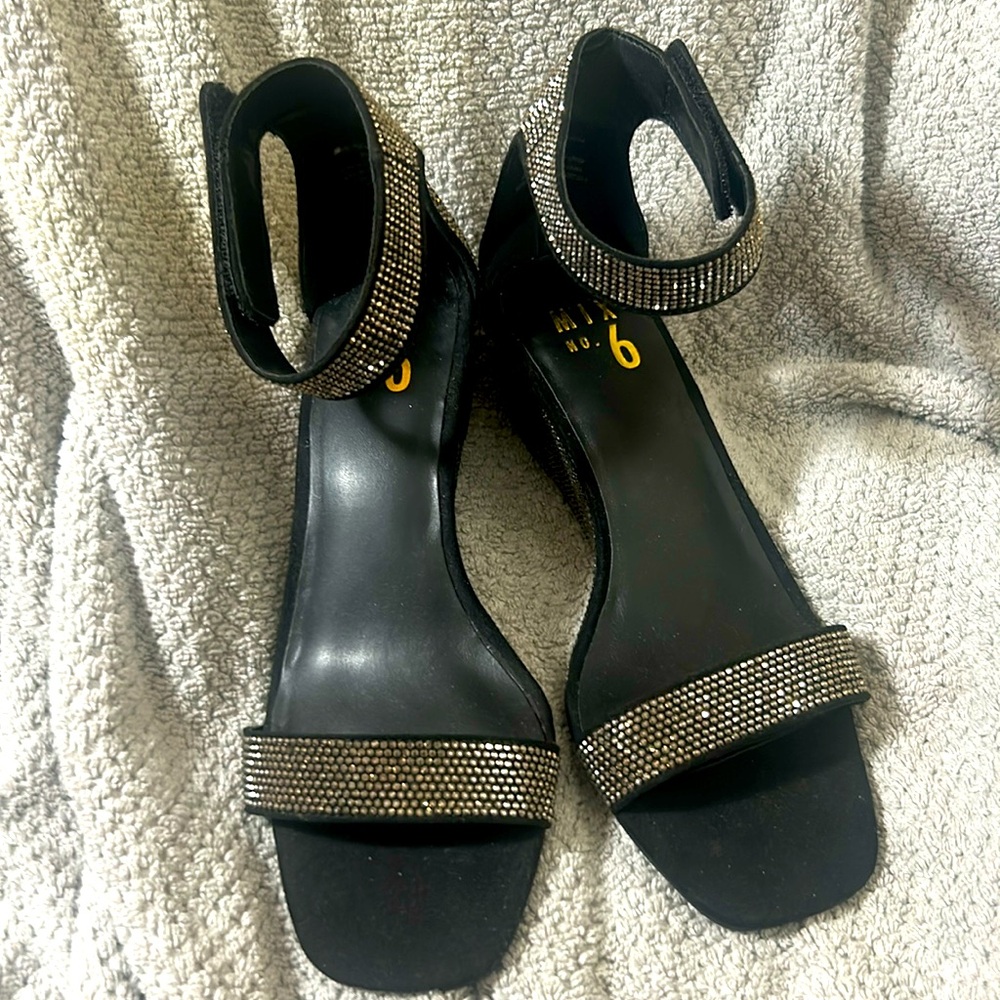 Mix No.6 platform sandals size 6 black